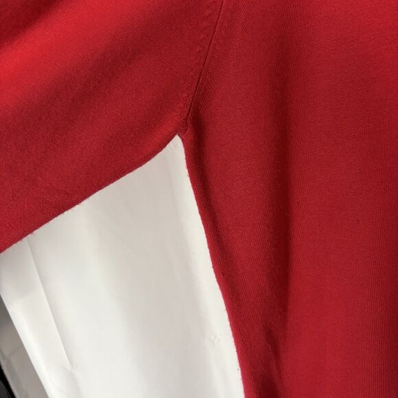 Vintage Allison Daley Red Crewneck Sweater 2X winter holiday dressy office party - Picture 7 of 9